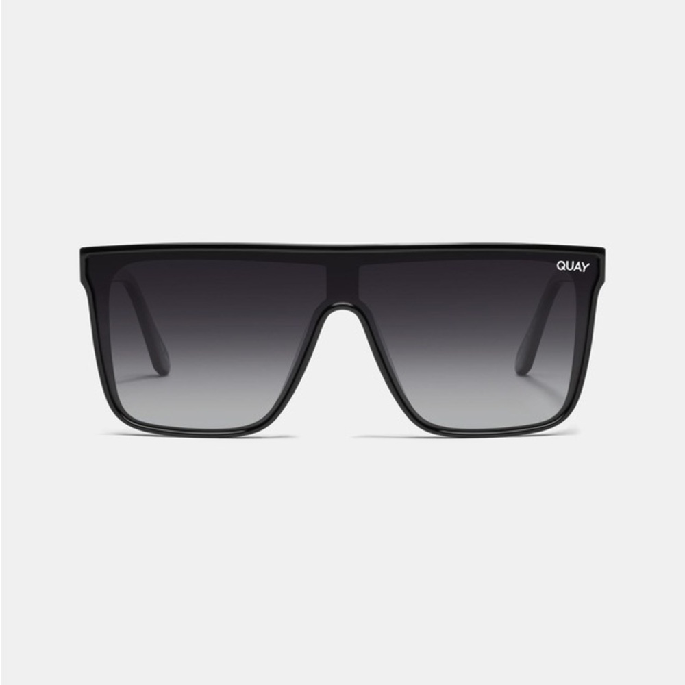 Quay Australia Black Rectangular Sunglasses